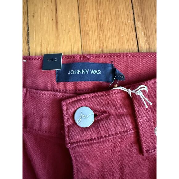 New Johnny Was Marseille Baby Boot Jeans JW1011CN8 Size 26 Cranberry (B) - Picture 7 of 12